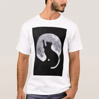 Black Cat and the Moon T-Shirt