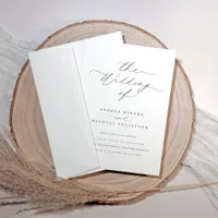 Elegant Minimalist Sophisticated Timeless Wedding Invitation