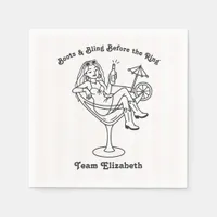 Boots and Bling Before the Ring Bachelorette  Napkins
