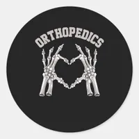 Orthopedics Skeleton Hand Heart Ortho Nurse Rn Cre Classic Round Sticker