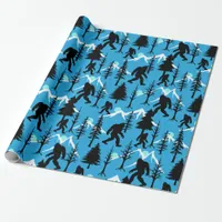 Sasquatch Squatchin in the Woods Bigfoot Party Wrapping Paper