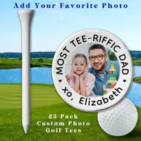 Personalized DAD Birthday Fathers Day Custom Photo Golf Tees