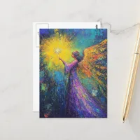 Angel holding a Star Postcard
