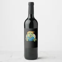 Halloween  Zombie Funny Classic Wine Label
