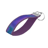 Geometric Harmony in Blues and Purples Wrist Keychain