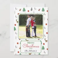 Winter Woodland Forest Christmas Photo Holiday Card