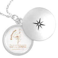 His mercies are new every morning Bible verse Locket Necklace