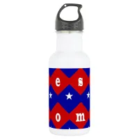 Best Mom in Patriotic Diamond Shape Stainless Steel Water Bottle