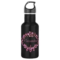 Vintage Victorian Romantic Steampunk Personalized Stainless Steel Water Bottle