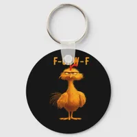 F-Caw-F Chicken Funny Trendy Keychain