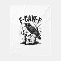 Halloween F-Caw-F Bird Crow Women Men Retro Classi Fleece Blanket