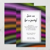 Colorful Stripes All Purpose Party Invitation