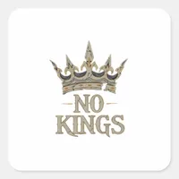 No Kings In America Vintage Graphic Square Sticker
