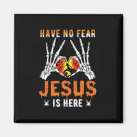 Jesus Is Heart Skeleton Hand Minimal Design Magnet