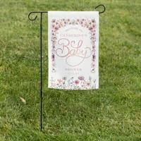 Blush Pink Wildflower Baby Shower Garden Flag – Du