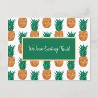 Tropical Pineapples, Customizable Text Postcard