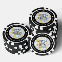 Elegant 18th Porcelain Wedding Anniversary Poker Chips