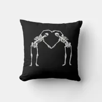 Two Skeleton Hearts Hands Classic Throw Pillow