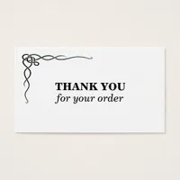 Thank You Order Business Cards Customer Appreciate