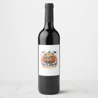 Trumpkin Classic – Spooky Pumpkin Design Wine Label