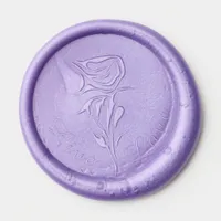 Single Rose Live Love Wax Seal Sticker