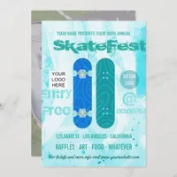 Skateboard Event Advertisement add photo and logo Invitation