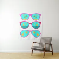 Summer Girly Pink Beach Sunglasses Tapestry