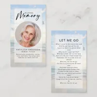 Memorial Prayer Card | Ocean Birds