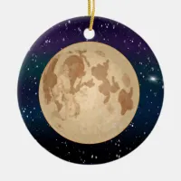 Love You to the Moon and Back Christmas Ceramic Ornament