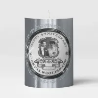 Vintage 60th Anniversary Pillar Candle