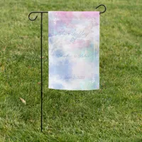 Dreamy Clouds and Stars Wedding  Garden Flag