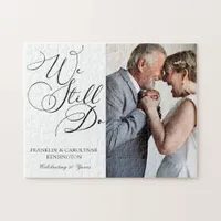 Elegant Anniversary Vow Renewal Photo Jigsaw Puzzle