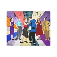Couple Dancing  | Retro Nostalgic 1950's   Metal Print
