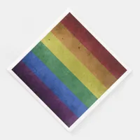 LGBT Rainbow Pride Flag Retro Style Paper Dinner Napkins