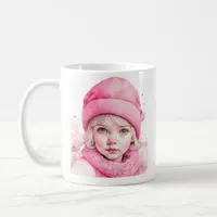 Pretty Pink Vintage Girl and Quote Coffee Mug