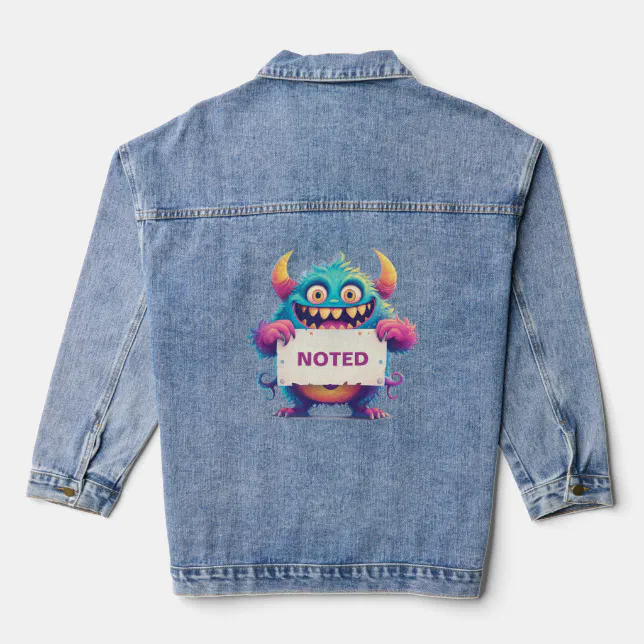 Noted Sign Funny Monster Denim Jacket