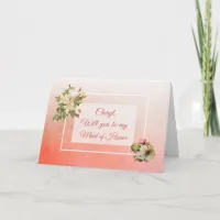 Will you be my Maid of Honor Personalized Card