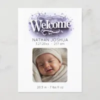 *~* Baby AP79 Newborn Birth Announcement PHOTO