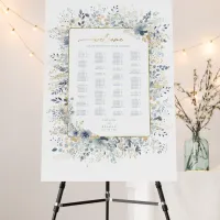 Sweet Floral Wedding Seating Chart ID1045 Foam Board