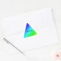 Diagonal Rainbow Gradient Blue to Green Triangle Sticker