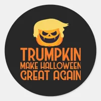Halloween Trumpkin Make Halloween Great Again Classic Round Sticker