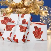 Red Crystals Pattern Wrapping Paper