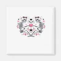 Skeleton Heart Hands Viral Trendy Vibe Magnet