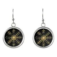 Golden Snowflake Festive Earrings