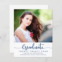 BUDGET Modern Minimalist Script Graduation Photo