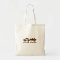 Skeleton Coffee Cups Coffee Lover Tote Bag