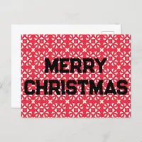 Geometric Christmas Pattern - Holiday Postcard