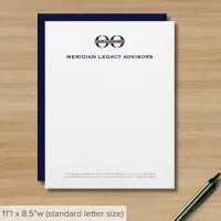 Business Logo Navy Blue Letterhead