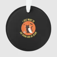 Eat Drink And Be Scary Spooky Cat Halloween Ornament