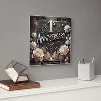 1st Anniversary Celebration of Love and Unity  Square Wall Clock